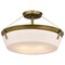 Nuvo Rowen 4-Light Semi Flush Natural Brass Etched White Glass 60/7752 - alternate 6